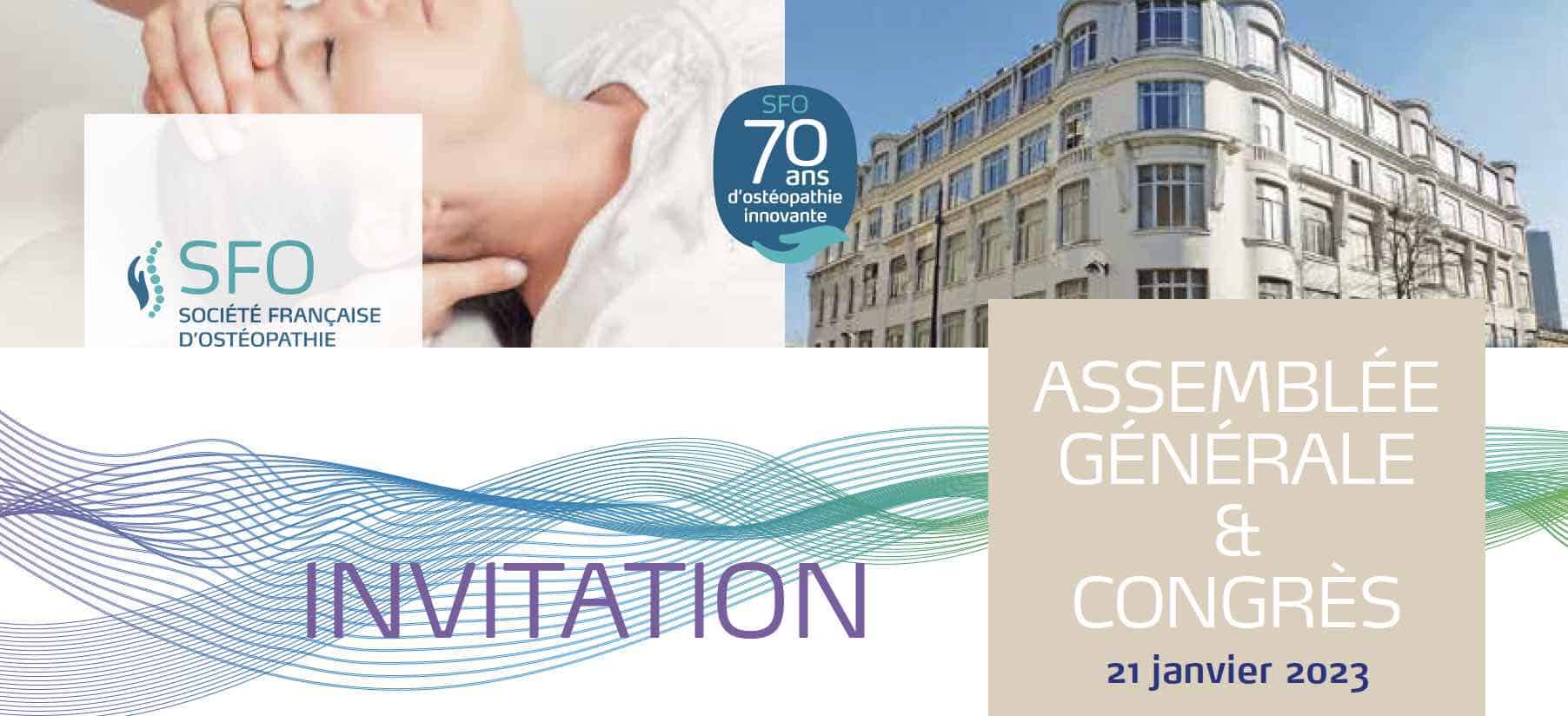 SFO osteopathie assemblee congrès 2022 inscription invitation